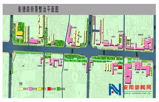 彰德路街景整治平面图整治后的恒运加油站效果图整治后的房产管理局