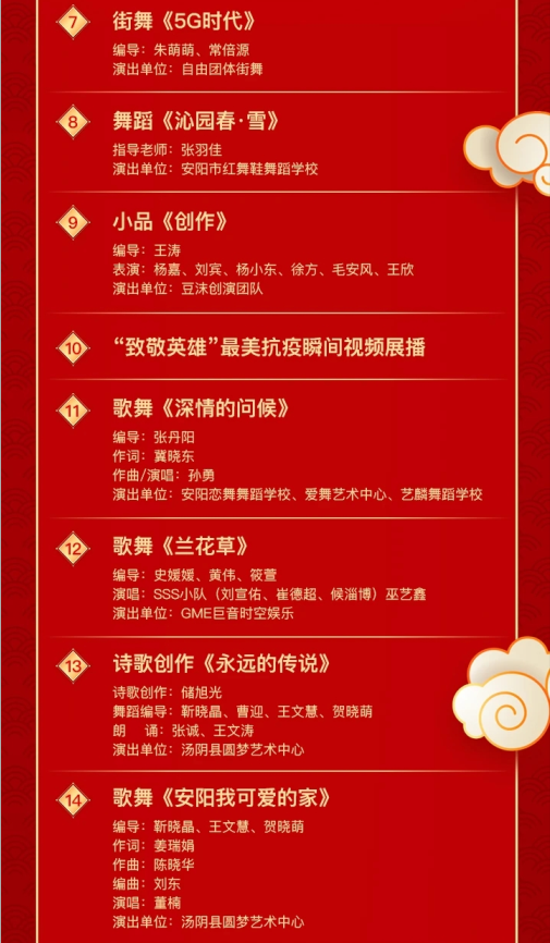 【网络中国节·春节】2021安阳网络春晚节目单